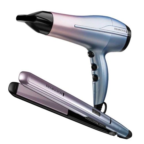 Combo de Secadora y plancha para cabello Remington Mineral Glow