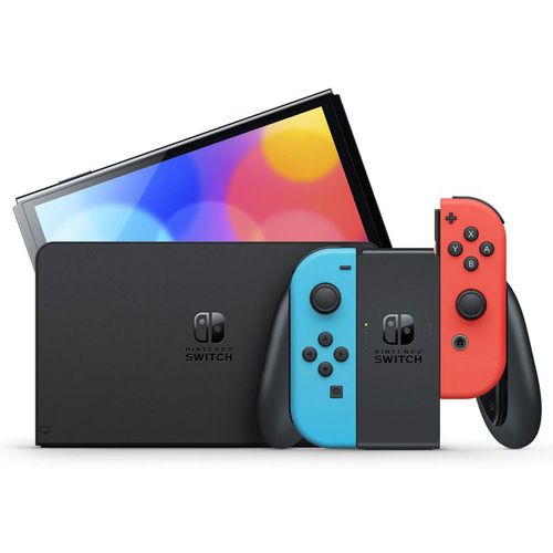 Nintendo switch oled blanco neon