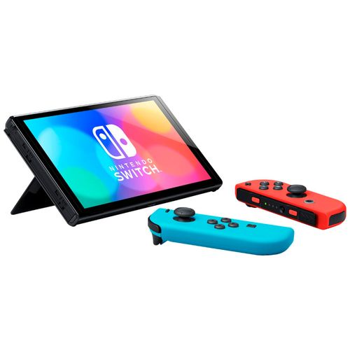Nintendo switch oled blanco neon