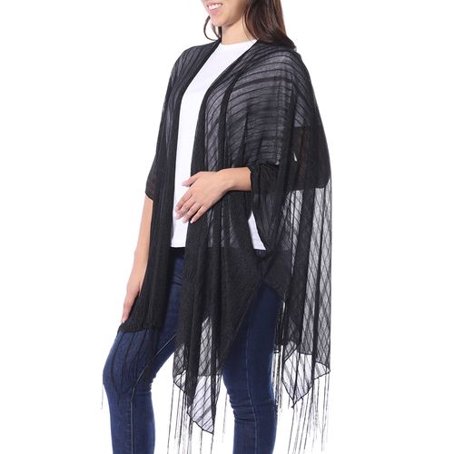 Kimono Again color negro para mujer