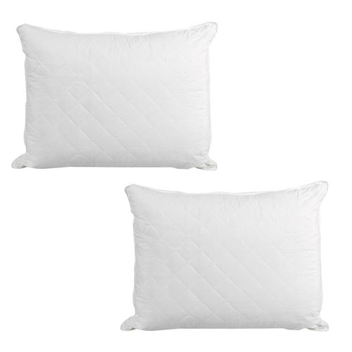 Almohada color blanco cuadrado de algodón
