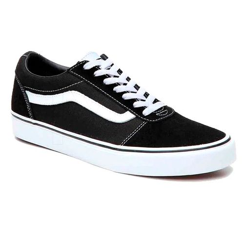Tenis casual vans ward negro/blanco para niño