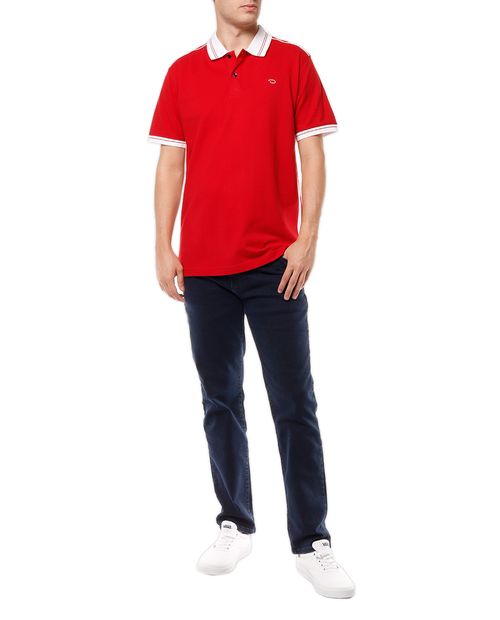Camisa polo moda roja para hombre