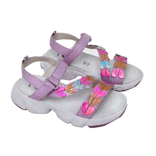Sandalia casual Colloky color morado para niña