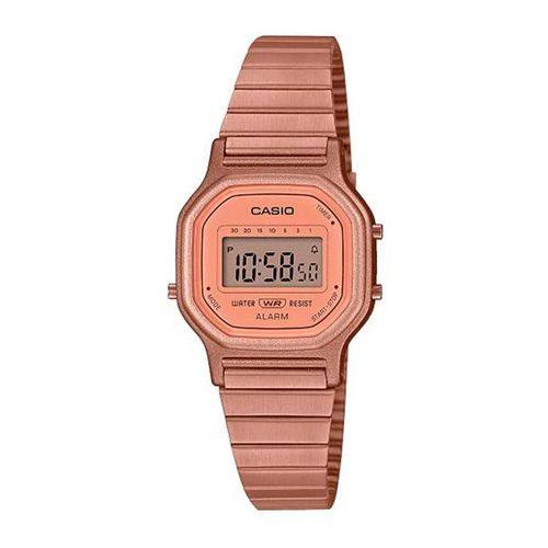 Reloj Casio digital metal rosa para mujer