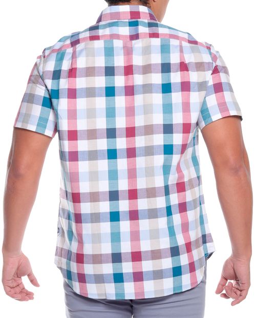 Camisa casual multicolor a cuadros para hombre