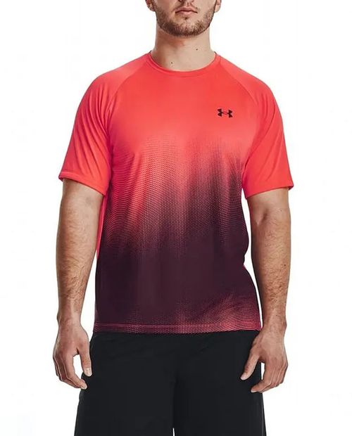 Camiseta deportiva roja con nergo under armour para hombre