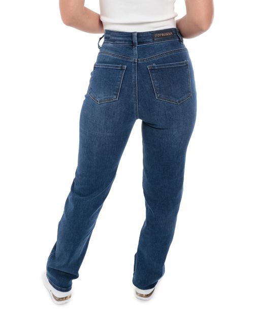 Jeans Most Wanted wide leg azul de cintura alta para dama