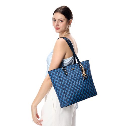 Cartera tote H&Co color navy para mujer
