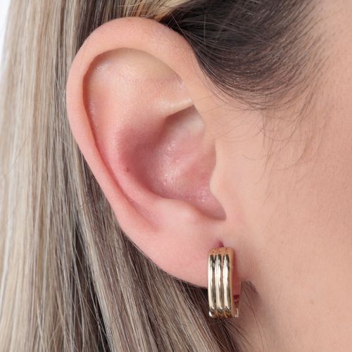 Aretes en tonos combinados para dama