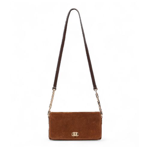 Cartera crossbody Sfera color café para mujer