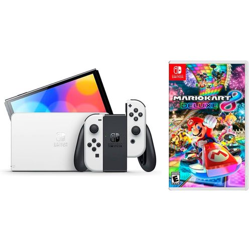 Bundle Nintendo switch OLED blanco + Mario Kart 8 Deluxe