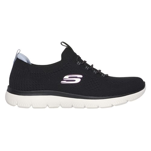 Zapato deportivo casual Skechers Summits negro para mujer