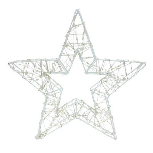 Estrella navideña con iluminación LED blanca 50 cm