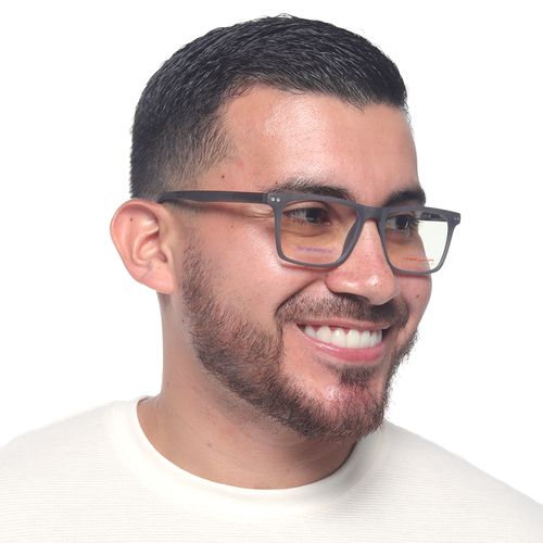 Aro completo clip on cuadrado Maxima acetato para hombre