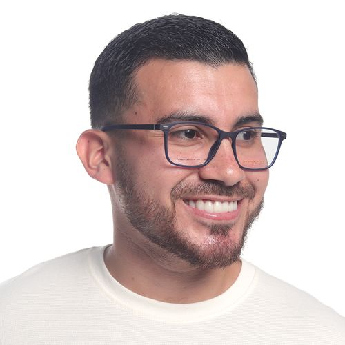Aro completo clip on cuadrado Maxima acetato para hombre