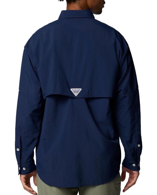 Camisa Columbia PFG Bahama II navy sólida para hombre