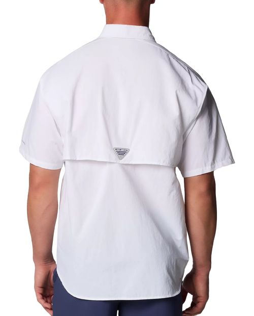 Camisa Columbia PFG Bahama II blanca sólida para hombre