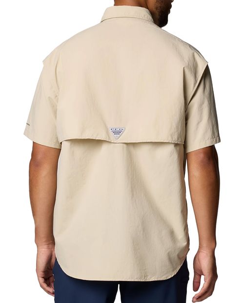 Camisa Columbia PFG Bahama II beige sólida para hombre