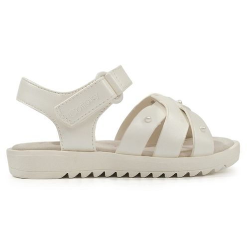Sandalia casual Colloky blanco para niña bebé