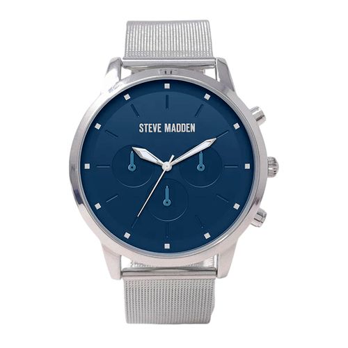 Reloj Steve Madden análogo metálico plateado para mujer