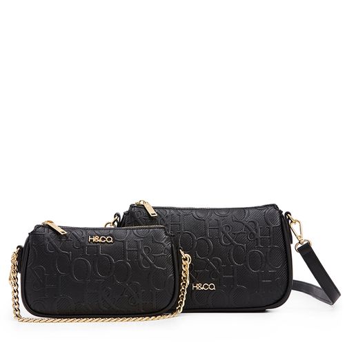 Cartera crossbody H&Co color negro para mujer