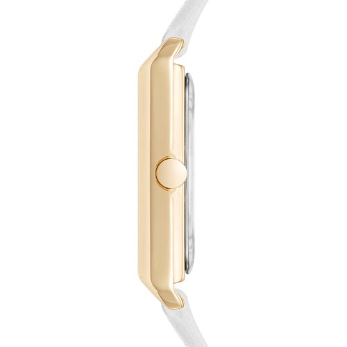 Reloj Nine West análogo de cuero blanca para mujer