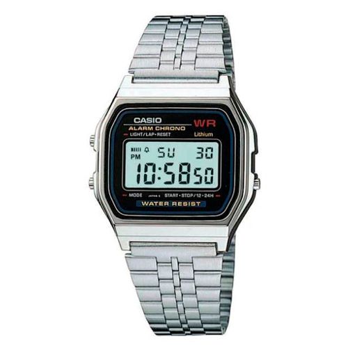 Reloj Casio digital metálico plateado para unisex