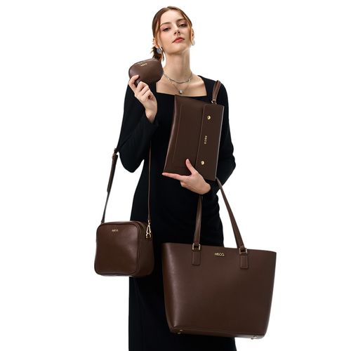 Set de cartera H&Co. color café para mujer