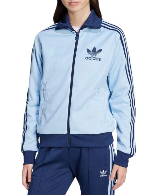 Suéter deportivo Adidas originals celeste para mujer