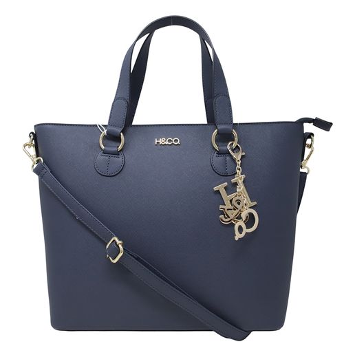 Cartera tote H&Co azul para mujer