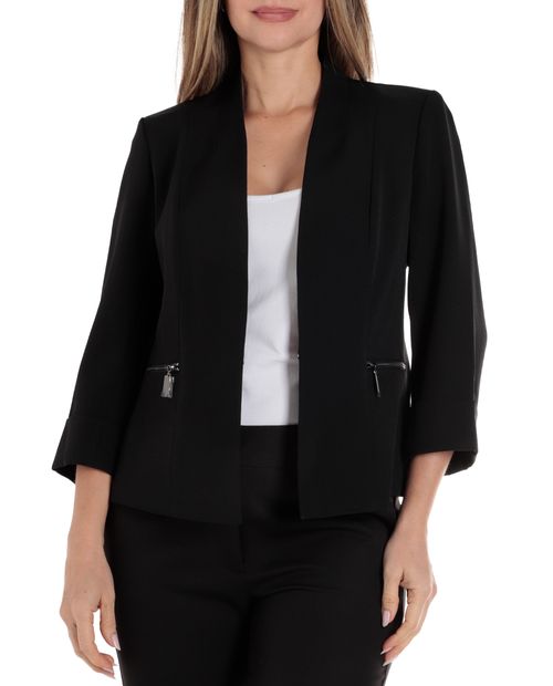 Chaqueta Kasper Separates formal negra manga 3/4 para mujer