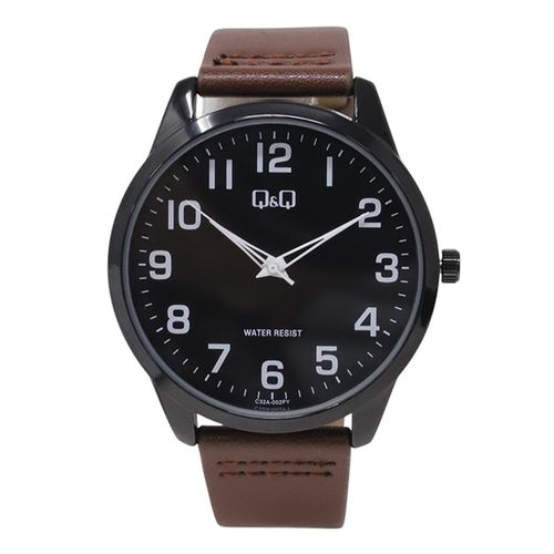 Reloj Q&Q análogo cuero café para hombre