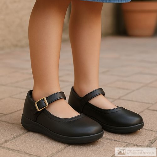 Zapato escolar Orange negro para  niña