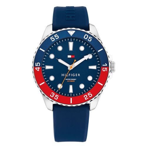 Reloj Tommy Hilfiger Oceanic color azul de silicón para hombre
