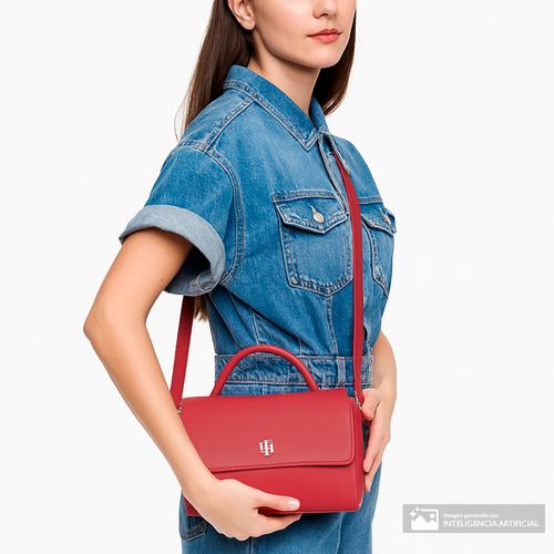 Cartera crossbody Tommy Hilfiger color rojo para mujer