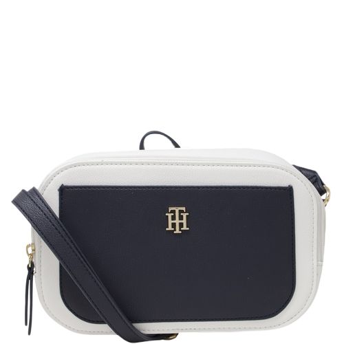 Cartera crossbody Tommy Hilfiger color blanco/azul para mujer
