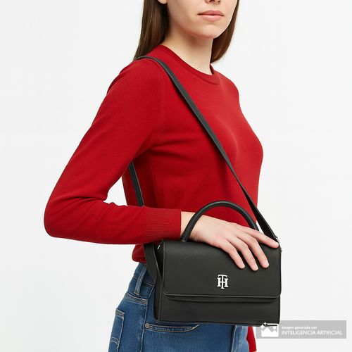 Cartera crossbody Tommy Hilfiger color negro para mujer