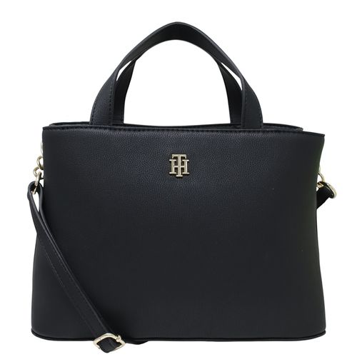 Cartera satchel Tommy Hilfiger color negro para mujer