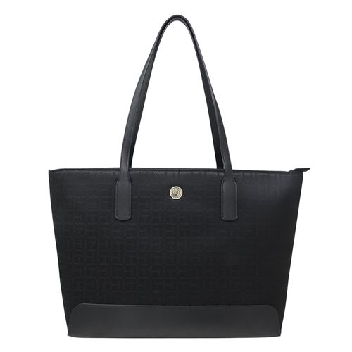 Cartera tote Tommy Hilfiger color negro para mujer