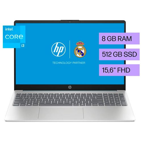 Laptop HP 15 FD0231LA Intel Core i3 N305 8 GB RAM 512 GB SSD Windows 11 15" (38.1 cm)