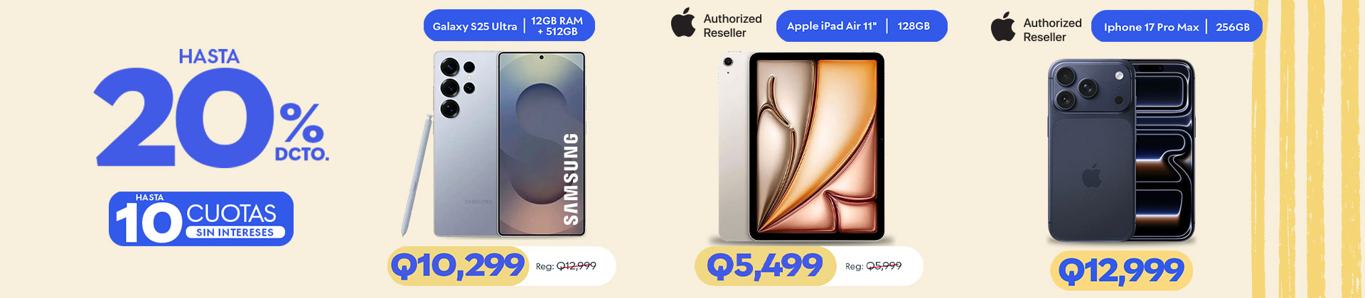 Celulares y laptops hasta 20 % 