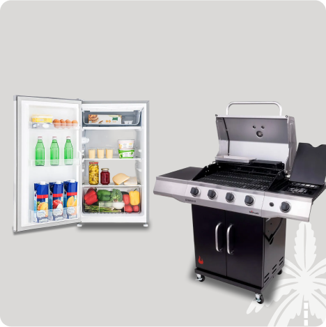 Barbacoas y refrigeradoras pequeñas