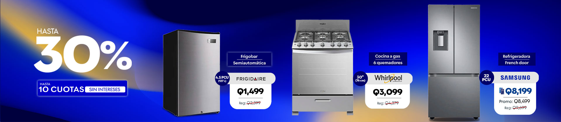 Hasta 30% de descuento con Credisiman  en línea blanca