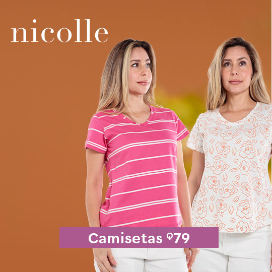 CAMISETAS NICOLLE A $9.99
